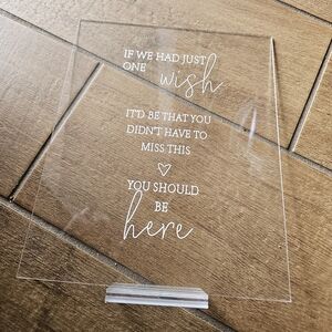 Remembrance Acrylic Wedding Sign